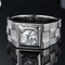 Anillo de Plata S925 con Moissanita de 1 Quilate para Hombre