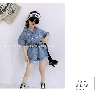 Chaqueta de Trabajo Infantil Estilo Coreano con Solapa Recta - Image 17