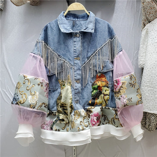 Chaqueta Denim para Mujer con Mangas Farol - Image 7