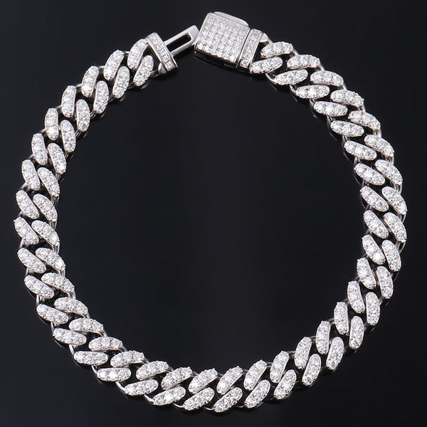 Pulsera Eslabón Cubano Plateada Hip Hop para Hombre y Mujer - Image 6