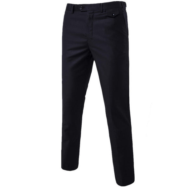 Pantalones casuales ajustados para hombre en colores sólidos