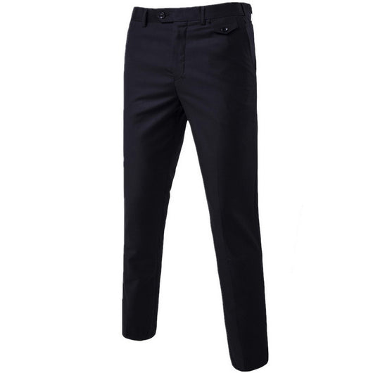 Pantalones casuales ajustados para hombre en colores sólidos - Image 2
