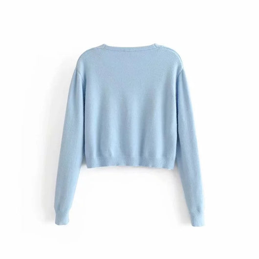 Cardigan Escote V Liso - Suéter Versátil para Cualquier Ocasión - Image 5