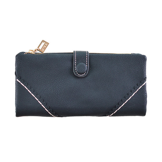 Cartera Larga para Mujer de Cuero con Encaje, Cierre de Hebilla y Múltiples Compartimentos - Image 8