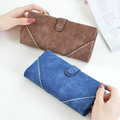 Cartera Larga para Mujer de Cuero con Encaje, Cierre de Hebilla y Múltiples Compartimentos - Image 4