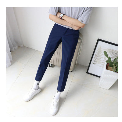Pantalón Casual Slim Fit de Nueve Puntos Estilo Británico - Image 14