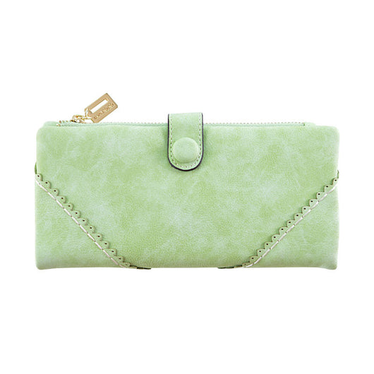 Cartera Larga para Mujer de Cuero con Encaje, Cierre de Hebilla y Múltiples Compartimentos - Image 10