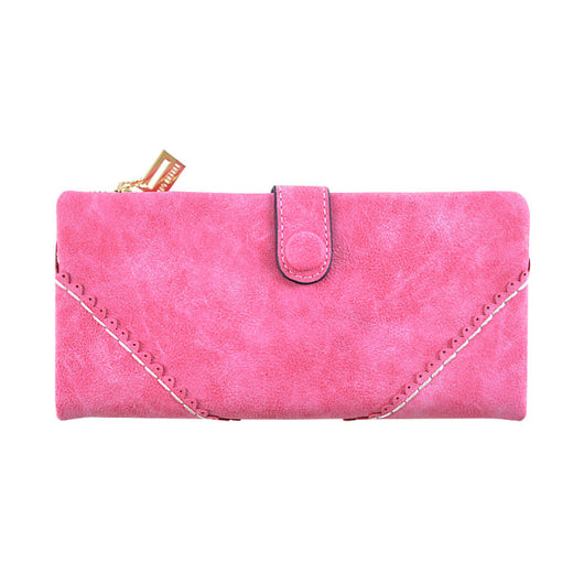 Cartera Larga para Mujer de Cuero con Encaje, Cierre de Hebilla y Múltiples Compartimentos - Image 12