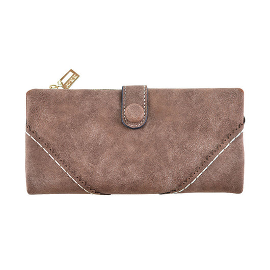 Cartera Larga para Mujer de Cuero con Encaje, Cierre de Hebilla y Múltiples Compartimentos - Image 13