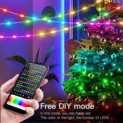 Guirnalda LED Inteligente Multicolor con Bluetooth y Control USB - Image 9