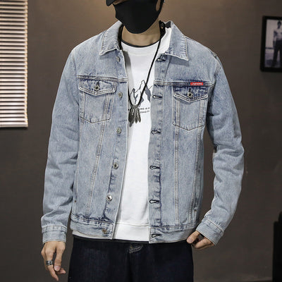 Chaqueta Denim Oversized Slim Estilo Coreano Lavado Casual - Image 6