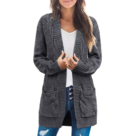 Cardigan Trenzado para Mujer Largo - Image 7