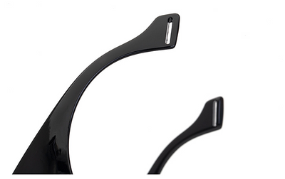 Cream wide leg sunglasses with a bold square frame and dark lenses, perfect for fashion wear and sun protection. - Image 27