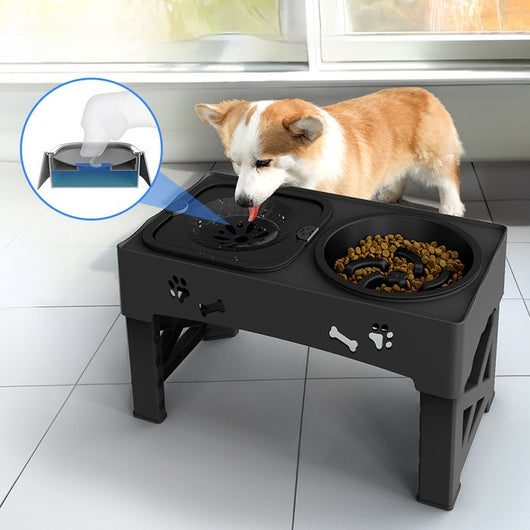 Comedero Elevado Doble para Mascotas en Acero Inoxidable