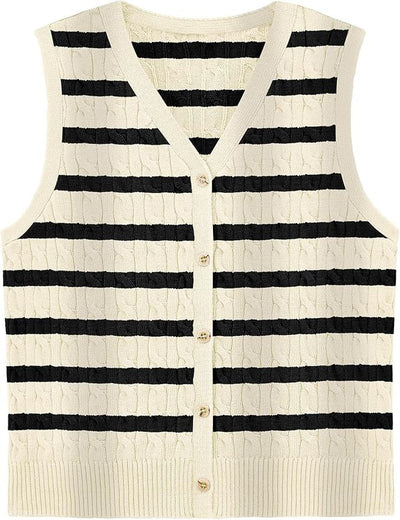 Chaleco Tejido Retorcido para Mujer - Estilo Europeo y Americano - Image 14
