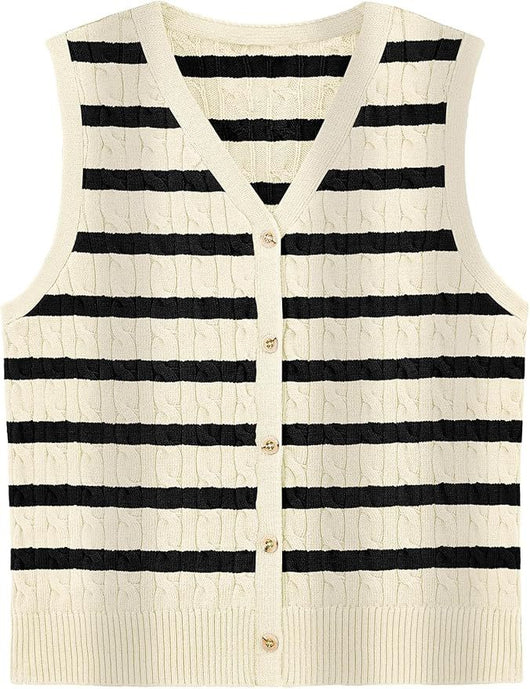 Chaleco Tejido Retorcido para Mujer - Estilo Europeo y Americano - Image 14