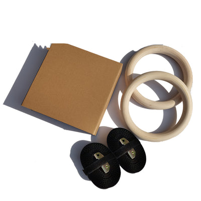Anillos de Gimnasia de Madera con Cinturón de Entrenamiento en Suspensión - Image 13