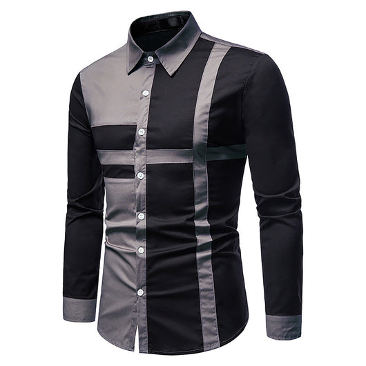 Camisa de Manga Larga Hueca Talla Europea para Hombre - Image 11