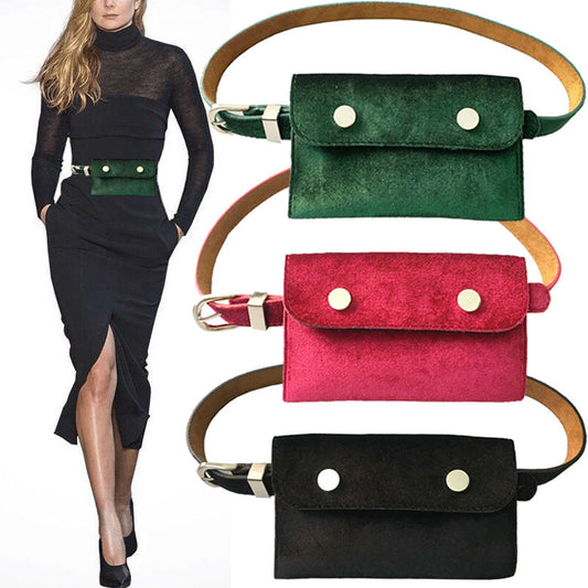Billetera de Lujo Coreana para Mujer con Bolsillos y Terciopelo Dorado - Image 2