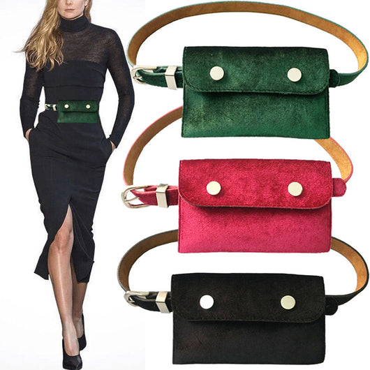 Billetera de Lujo Coreana para Mujer con Bolsillos y Terciopelo Dorado - Image 2