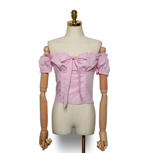 Blusa Elegante con Lazo y Hombros Descubiertos - Image 6
