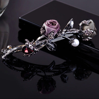 Pinza para Cabello con Diseño de Rosa y Estrás - Image 32