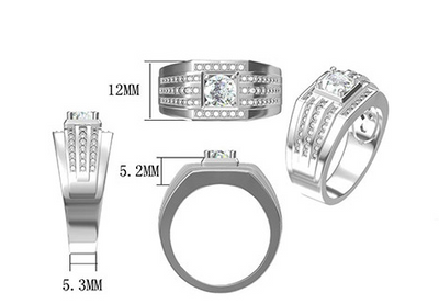Anillo de Plata 925 con Moissanita para Hombre - Diseño Europeo y Americano - Image 6