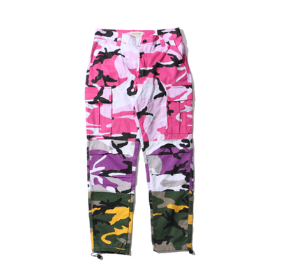 Pantalón Cargo Táctico Camuflaje Tri Color Baggy Hip Hop Streetwear - Image 6