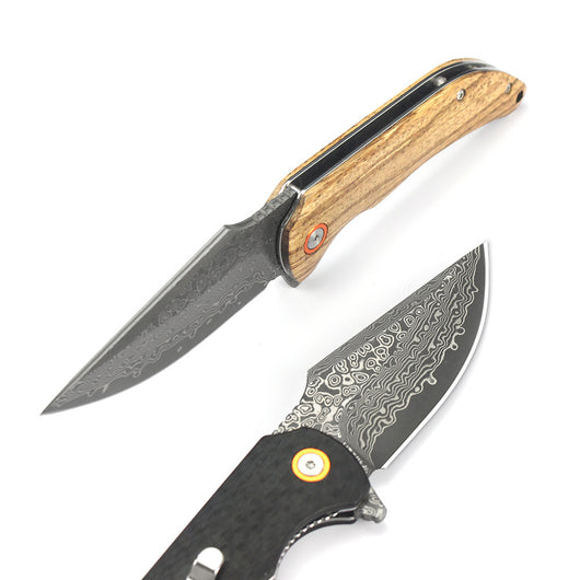 Cuchillo Plegable Mashige Steel Outdoor - Madera de Cebra - Image 18