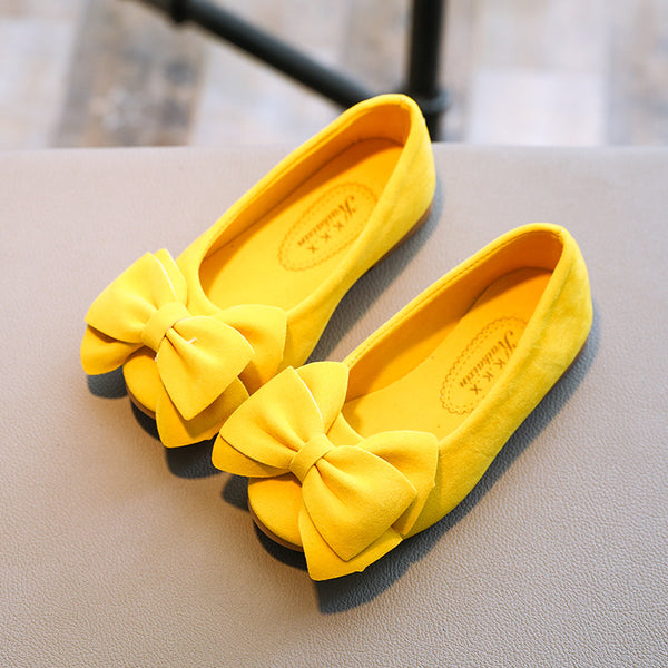 Zapatos Princesa con Moño de Color Sólido