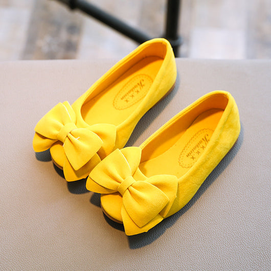 Zapatos Princesa con Moño de Color Sólido