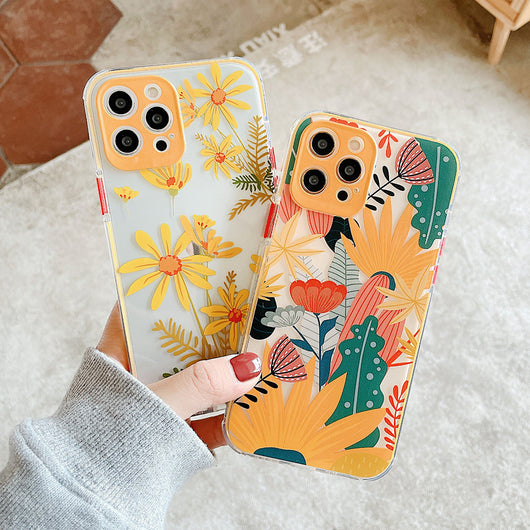 Funda Protectora Apple con Diseño Floral - Carcasa Resistente a Caídas - Image 3
