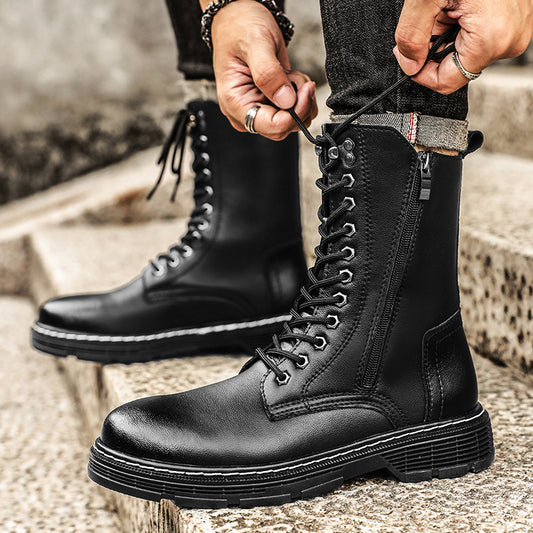 Botas Martin Altas Impermeables para Hombre Talla Grande - Otoño e Invierno - Image 2