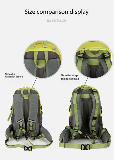 Mochila de Trekking AZELA Electron 40L - Blanco y Azul Marino para Senderismo y Viajes - Image 34