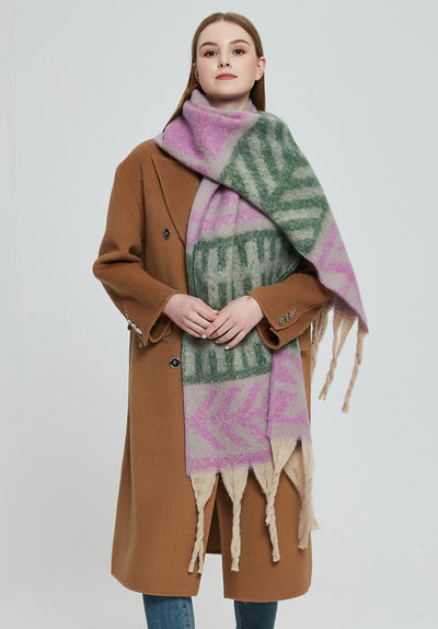 Pashmina de Otoño Invierno con Borlas - Tejido Grueso Europeo Estilo Moderno - Image 38