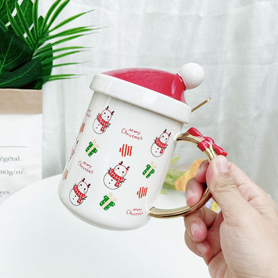 Taza de Cerámica Navideña Reno con Moño - Image 5
