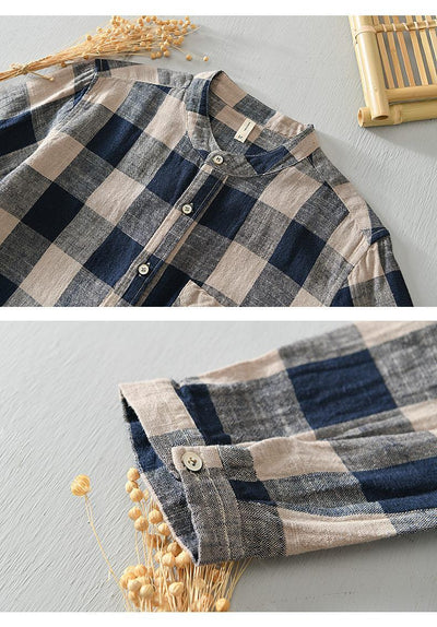 Camisa Cuadros Casual de Manga 3/4 para Hombre - Image 9