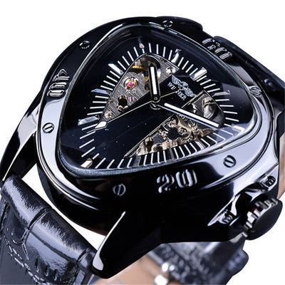 Reloj Mecánico Automático Hombre Diseño Triangular Hueco Esfera Grande - Image 3