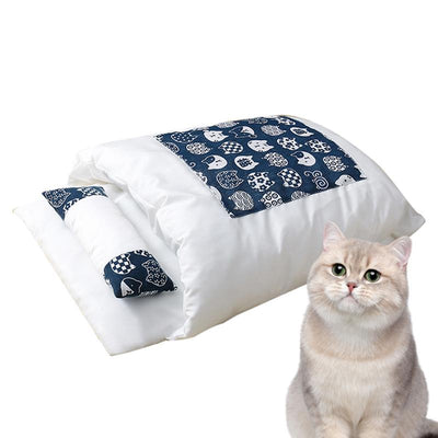 Cama Térmica para Gatos con Saco de Dormir Removible y Almohada