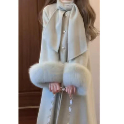 Abrigo de Lana Doble Faz con Mangas de Peluche Premium para Otoño e Invierno - Image 9