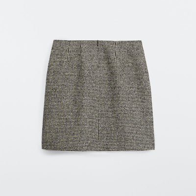 Falda Mini Pata de Gallo Minimalista para Mujer - Image 8