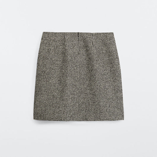 Falda Mini Pata de Gallo Minimalista para Mujer - Image 8