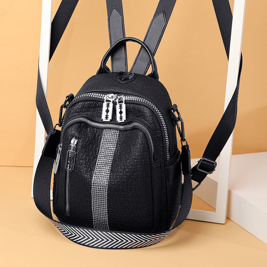 Bolso de Cuero Grande con Diamantes y Correa de Hombro - Image 8