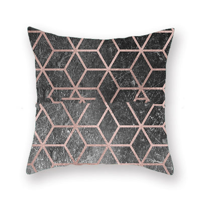 Funda de Almohada Geométrica de Felpa para Sofá Sala de Estar - Image 7