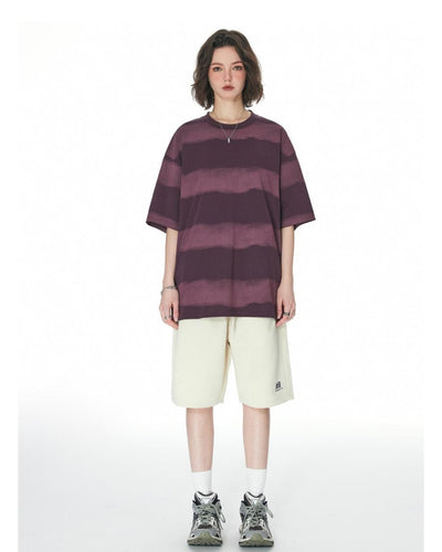 Playera de Algodón para Hombre con Diseño Tie-Dye y Rayas - Image 17
