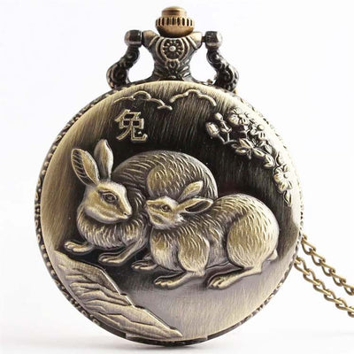 Reloj de Bolsillo Vintage Bronce Constelaciones Zodiacales Cuarzo - Image 16
