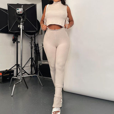 Conjunto Deportivo Mujer: Chaleco sin Mangas + Pantalón de Entrenamiento - Image 3