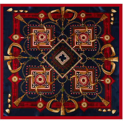 Pañuelo Cuadrado para Mujer con Cadena de Borlas - Image 11