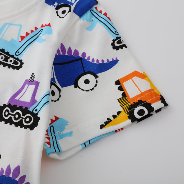Playera de Algodón para Niño con Estampado Adorable
