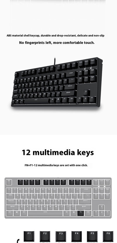 Teclado Mecánico Gaming 87 Teclas Hot Swap Intercambiable Dual Color - Image 45